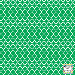 Green quatrefoil craft  vinyl - HTV -  Adhesive Vinyl -  quatrefoil pattern   HTV1414