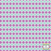 Mint and orchid purple quatrefoil craft  vinyl - HTV -  Adhesive Vinyl -  quatrefoil pattern   HTV1426