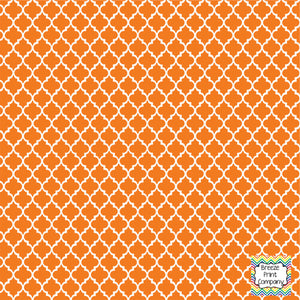 Orange quatrefoil craft  vinyl - HTV -  Adhesive Vinyl -  quatrefoil pattern HTV1432