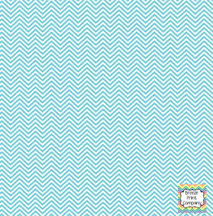 Aqua and white mini chevron craft  vinyl - HTV -  Adhesive Vinyl -  zig zag pattern HTV1540 - Breeze Crafts