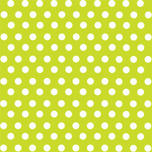 Lime with white polka dot pattern craft  vinyl - HTV -  Adhesive Vinyl -  medium polka dots HTV1602