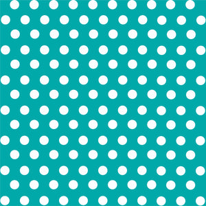 Teal with white polka dot pattern craft  vinyl - HTV -  Adhesive Vinyl -  medium polka dots HTV1604