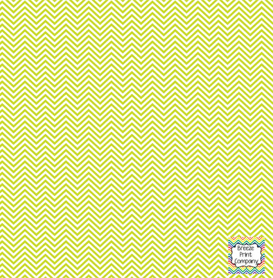 Lime and white mini chevron craft  vinyl - HTV -  Adhesive Vinyl -  zig zag pattern HTV1527