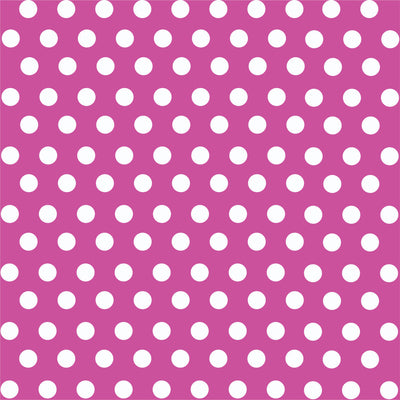 Fuchsia with white polka dot pattern craft  vinyl - HTV -  Adhesive Vinyl -  medium polka dots HTV1612 - Breeze Crafts