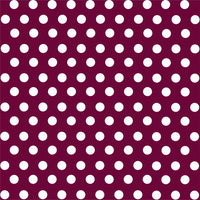 Maroon with white polka dot pattern craft  vinyl - HTV -  Adhesive Vinyl -  medium polka dots HTV1627