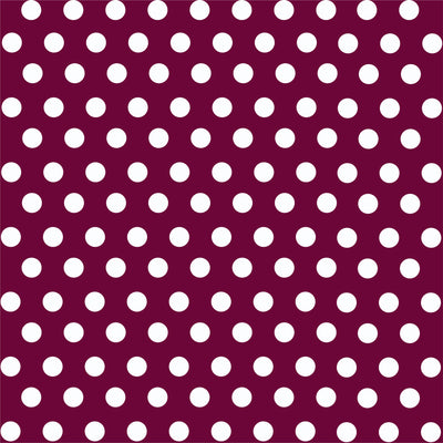 Maroon with white polka dot pattern craft  vinyl - HTV -  Adhesive Vinyl -  medium polka dots HTV1627