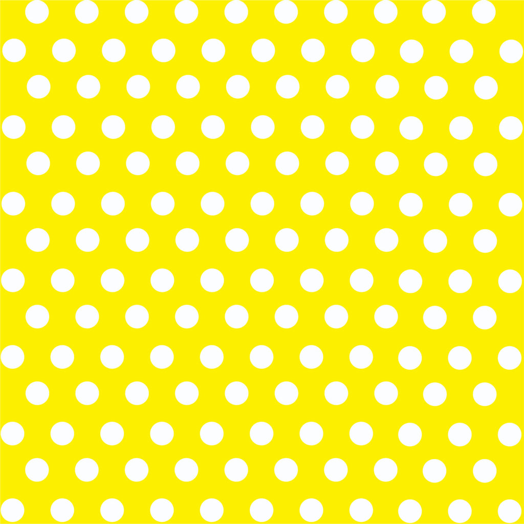 Yellow with white polka dot pattern craft  vinyl - HTV -  Adhesive Vinyl -  medium polka dots HTV1601