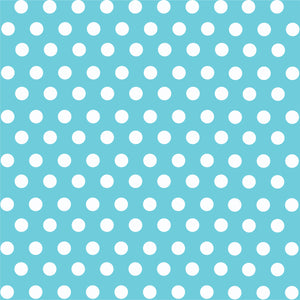 Aqua with white polka dot pattern craft  vinyl - HTV -  Adhesive Vinyl -  medium polka dots HTV1606 - Breeze Crafts