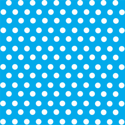 Cyan with white polka dot pattern craft  vinyl - HTV -  Adhesive Vinyl -  medium polka dots HTV1607 - Breeze Crafts