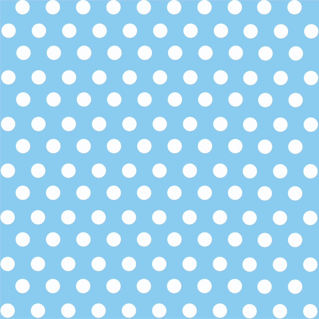 Light blue with white polka dot pattern craft  vinyl - HTV -  Adhesive Vinyl -  medium polka dots HTV1608