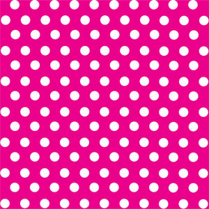 Magenta with white polka dot pattern craft  vinyl - HTV -  Adhesive Vinyl -  medium polka dots HTV1613