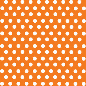 Orange with white polka dot pattern craft  vinyl - HTV -  Adhesive Vinyl -  medium polka dots HTV1617