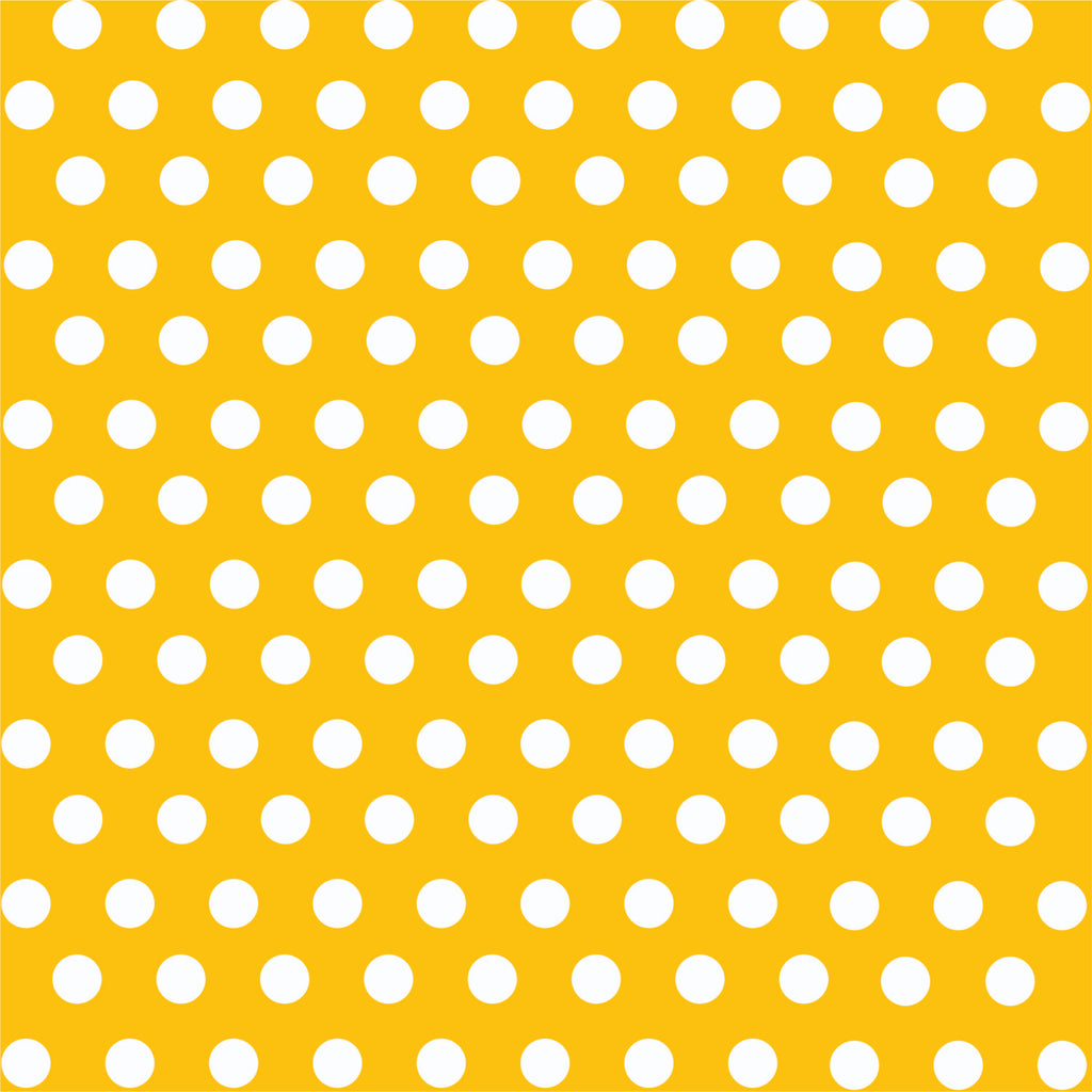 Yellow gold with white polka dot pattern craft  vinyl  - HTV -  Adhesive Vinyl -  medium polka dots HTV1618