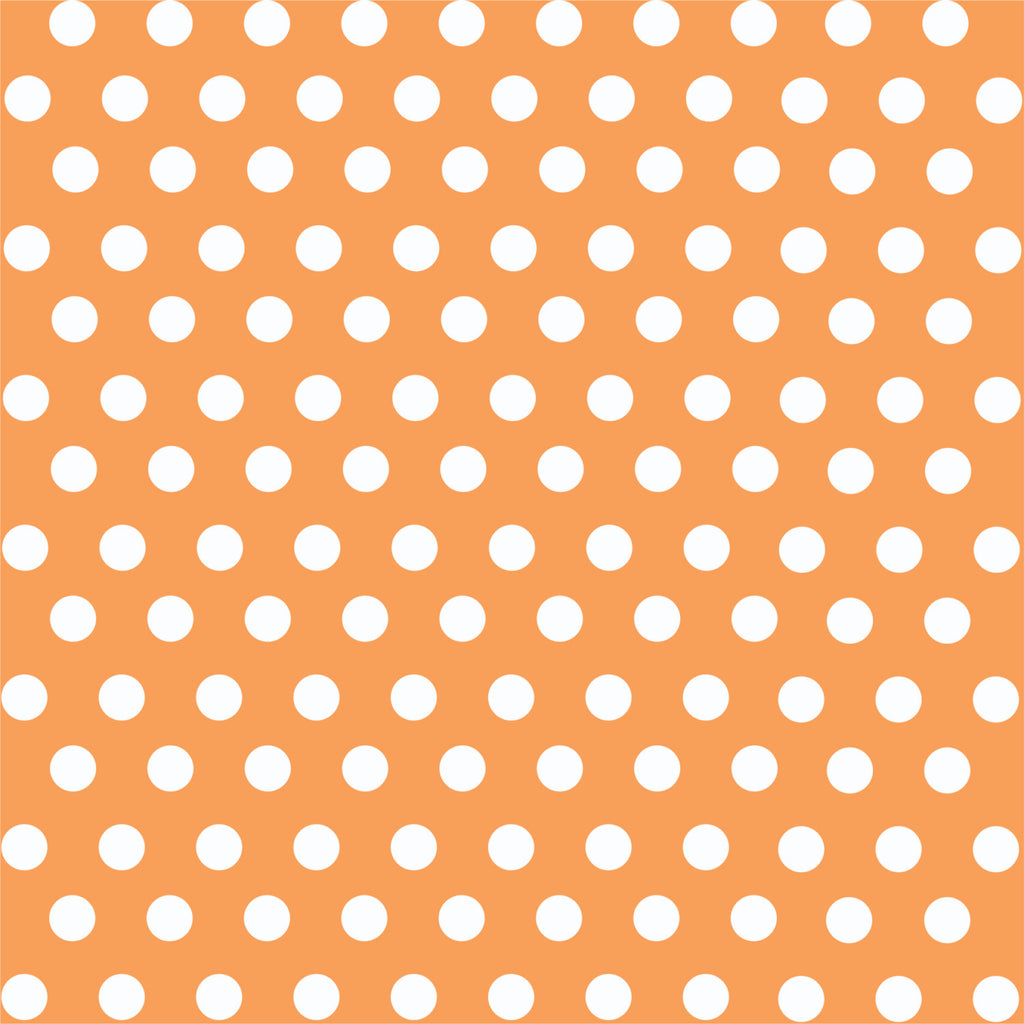 Peach with white polka dot pattern craft  vinyl - HTV -  Adhesive Vinyl -  medium polka dots HTV1619