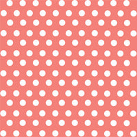 Coral with white polka dot pattern craft  vinyl - HTV -  Adhesive Vinyl -  medium polka dots HTV1620 - Breeze Crafts