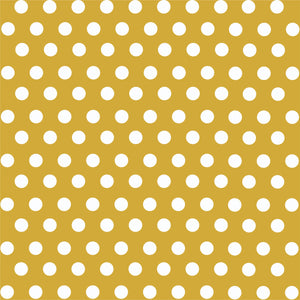 Gold with white polka dot pattern craft  vinyl - HTV -  Adhesive Vinyl -  medium polka dots HTV1622 - Breeze Crafts