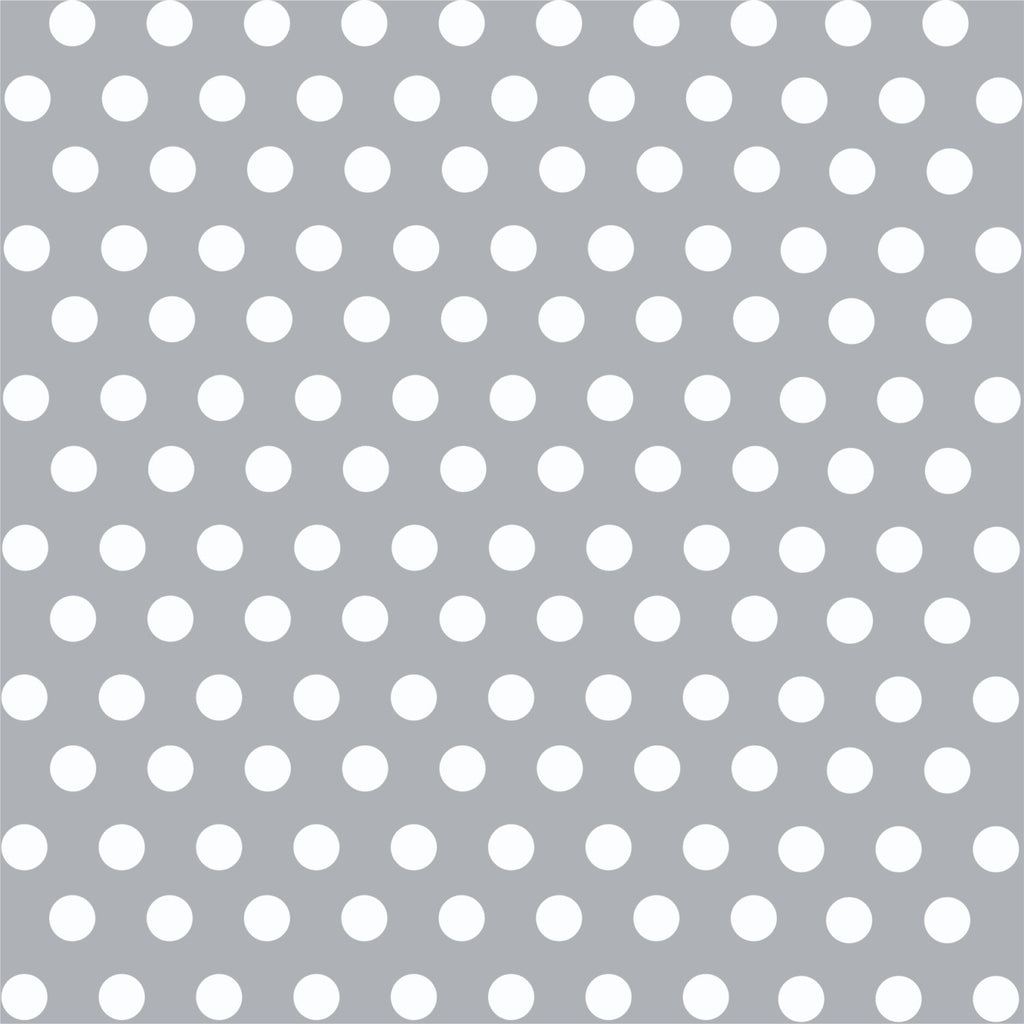 Grey with white polka dot pattern craft  vinyl - HTV -  Adhesive Vinyl -  medium polka dots HTV1624