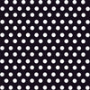 Black with white polka dot pattern craft  vinyl - HTV -  Adhesive Vinyl -  medium polka dots HTV1625 - Breeze Crafts