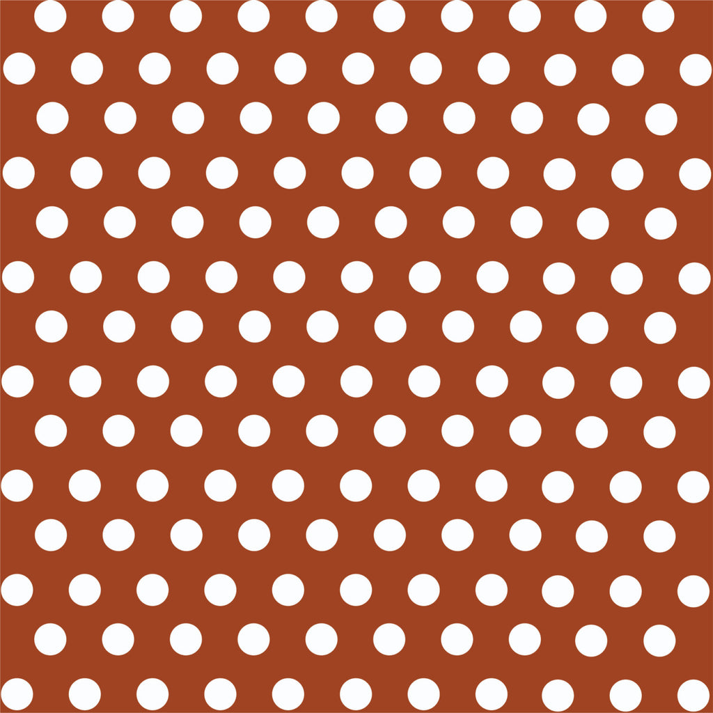 Brown with white polka dot pattern craft  vinyl - HTV -  Adhesive Vinyl -  medium polka dots HTV1628 - Breeze Crafts