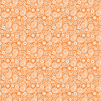 Orange and white paisley pattern craft  vinyl sheet - HTV -  Adhesive Vinyl -  HTV1908