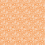 Orange and white paisley pattern craft  vinyl sheet - HTV -  Adhesive Vinyl -  HTV1908