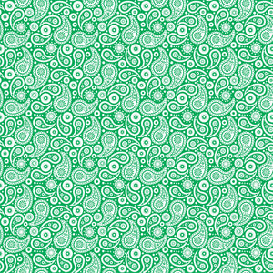 Green and white paisley pattern craft  vinyl sheet - HTV -  Adhesive Vinyl -  HTV1917