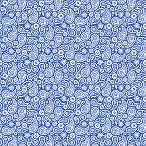 Blue and white paisley pattern craft  vinyl sheet - HTV -  Adhesive Vinyl -  HTV1924 - Breeze Crafts