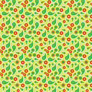 Lime, Green, Red and White paisley pattern craft  vinyl sheet - HTV - Adhesive Vinyl -  Christmas HTV1930