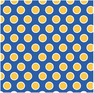 Blue with yellow-gold and white dots craft  vinyl - HTV -  Adhesive Vinyl -  large polka dot pattern HTV750 - Breeze Crafts