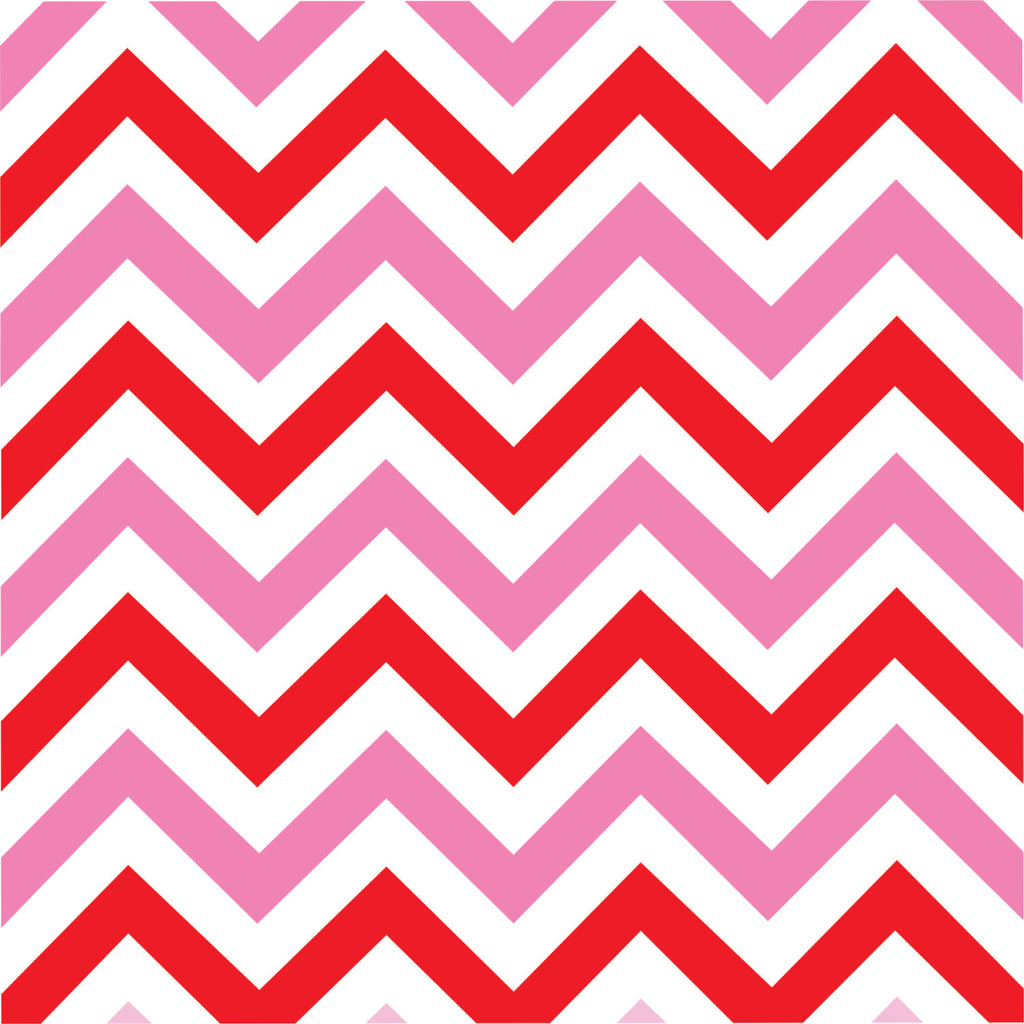 Pink and red chevron craft  vinyl - HTV -  Adhesive Vinyl -  medium pink, red and white large zig zag pattern   HTV175