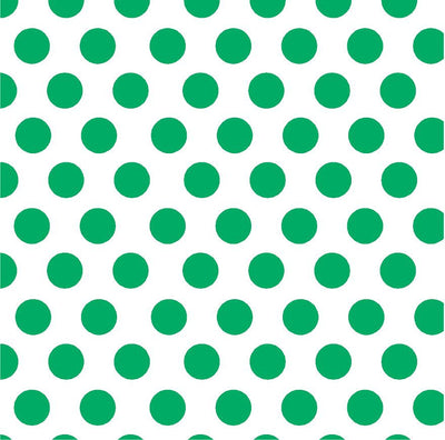 Green dot craft  vinyl  - HTV -  Adhesive Vinyl -  white with large polka dot pattern HTV752
