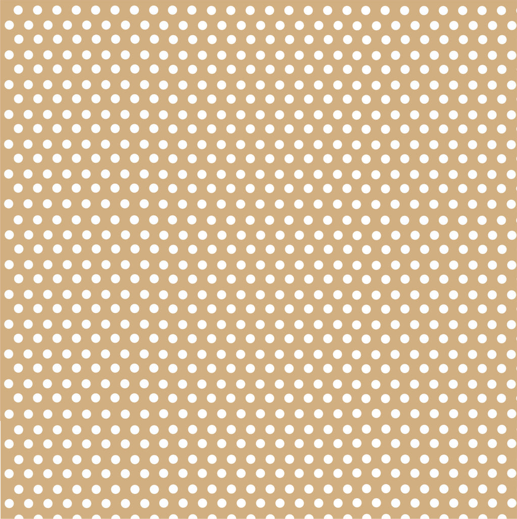 Tan with white mini polka dots craft  vinyl - HTV -  Adhesive Vinyl -  polka dot pattern HTV2303