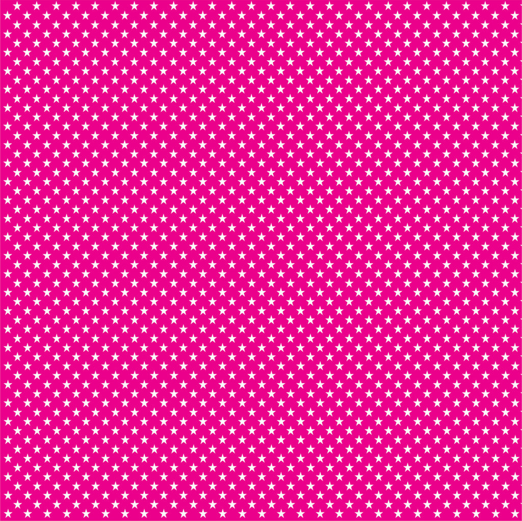 Magenta with white mini stars craft  vinyl sheet - HTV -  Adhesive Vinyl -  star pattern HTV2411