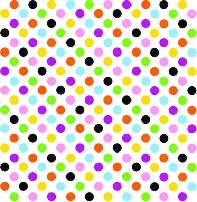 Multi color dot pattern craft  vinyl - HTV -  Adhesive Vinyl -  medium polka dots HTV4102