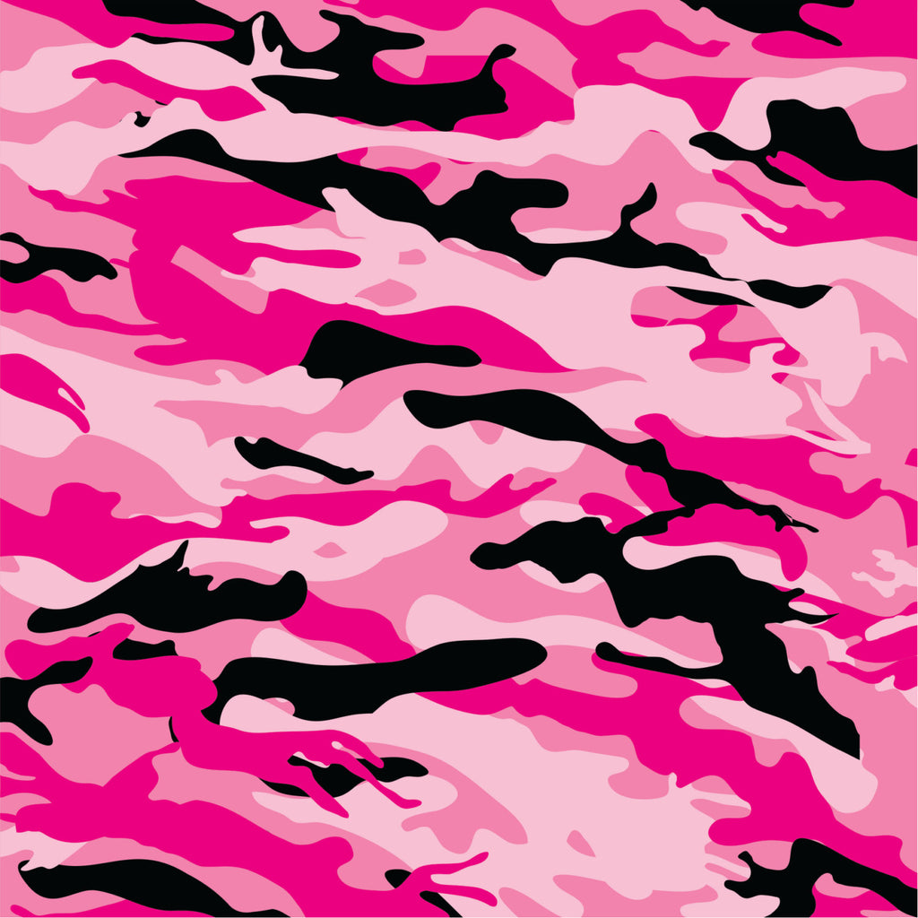 Pink camouflage craft vinyl - HTV - Adhesive Vinyl - pink black