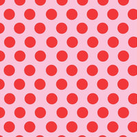 Light pink with red polka dots craft  vinyl - HTV -  Adhesive Vinyl -  large polka dot pattern HTV760