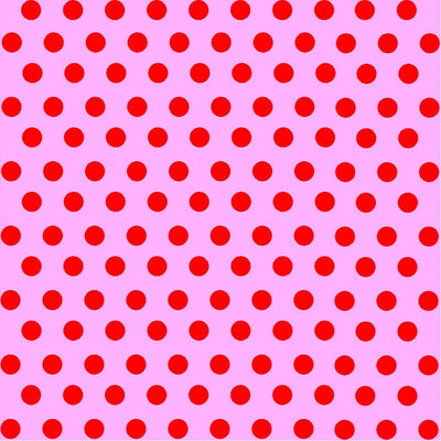 Light pink with red polka dot pattern craft  vinyl - HTV -  Adhesive Vinyl -  medium polka dots HTV1650