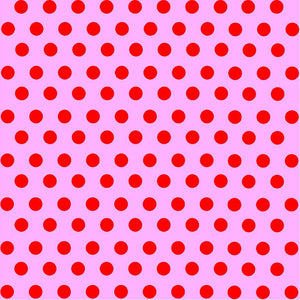 Light pink with red polka dot pattern craft  vinyl - HTV -  Adhesive Vinyl -  medium polka dots HTV1650