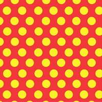 Red with yellow polka dots craft  vinyl - HTV -  Adhesive Vinyl -  large polka dot pattern HTV755