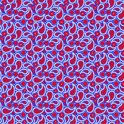Blue, red and white paisley pattern craft  vinyl sheet - HTV -  Adhesive Vinyl -  dark blue HTV1932 - Breeze Crafts