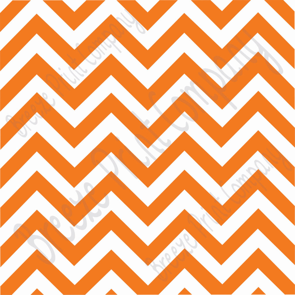 Orange chevron craft  vinyl - HTV -  Adhesive Vinyl -  orange and white large zig zag pattern   HTV97