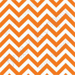 Orange chevron craft  vinyl - HTV -  Adhesive Vinyl -  orange and white large zig zag pattern   HTV97