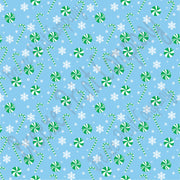 Light Blue candy cane and snowflake craft  vinyl sheet - HTV -  Adhesive Vinyl -  winter Christmas pattern HTV1704