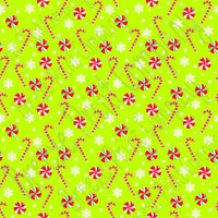 Lime candy cane and snowflake craft  vinyl sheet - HTV -  Adhesive Vinyl -  winter Christmas pattern HTV1700