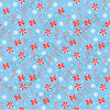 Light blue candy cane and snowflake craft  vinyl sheet - HTV -  Adhesive Vinyl -  winter Christmas pattern HTV1701
