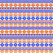 Blue and orange tribal pattern craft  vinyl - HTV -  Adhesive Vinyl -  Aztec Peruvian pattern HTV964 - Breeze Crafts