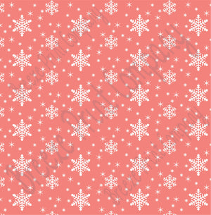 Coral snowflake craft  vinyl sheet - HTV -  Adhesive Vinyl -  winter pattern HTV1303 - Breeze Crafts