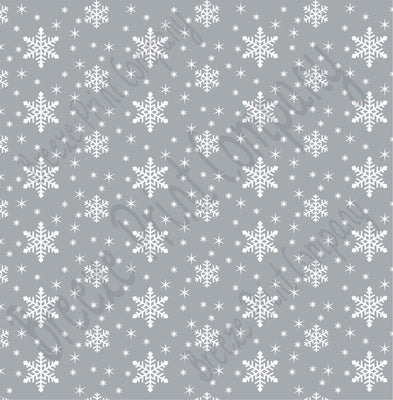 Grey snowflake craft  vinyl sheet - HTV -  Adhesive Vinyl -  winter pattern holiday Christmas gray HTV1306