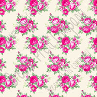 Pink rose floral craft  vinyl sheet - HTV -  Adhesive Vinyl -  with off-white light beige background flower pattern vinyl  HTV2217