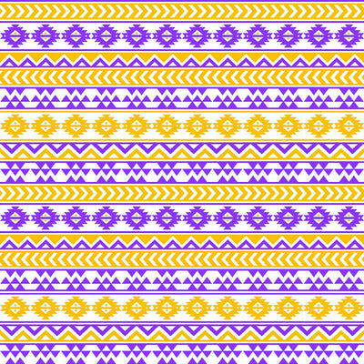 Purple, yellow-gold and white tribal pattern craft  vinyl - HTV -  Adhesive Vinyl -  Aztec Peruvian pattern HTV957